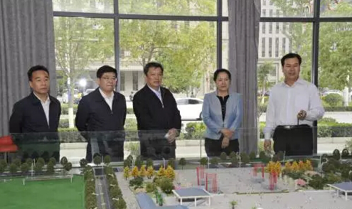 市長陳青，副市長王月成陪同省電力投資集團公司總經理李輝一行深入階州廣場視察