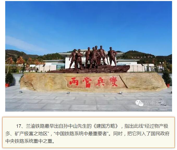 蘭渝鐵路最早由孫中山先生提出？在隴南，你不知道的事兒還有……