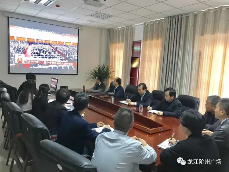 市龍江城鄉發展集團公司組織干部職工收看十九大開幕會直播