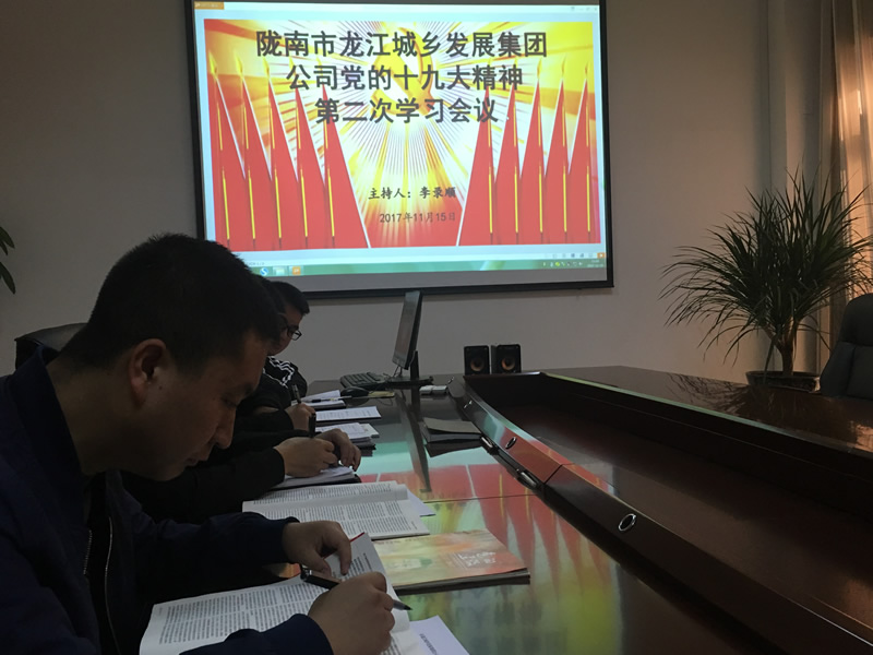 市龍江城鄉發展集團公司召開黨的十九大精神第二次學習會議