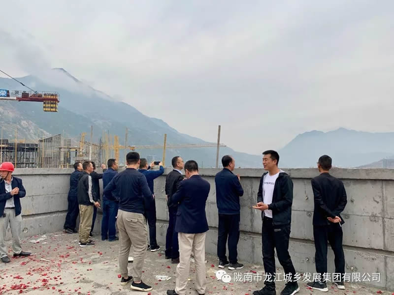 匠心傾注、喜封金頂——龍江?雙子座商住小區主體順利封頂