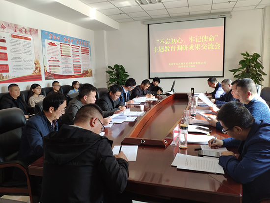 市龍江城鄉發展集團召開主題教育調研成果交流會