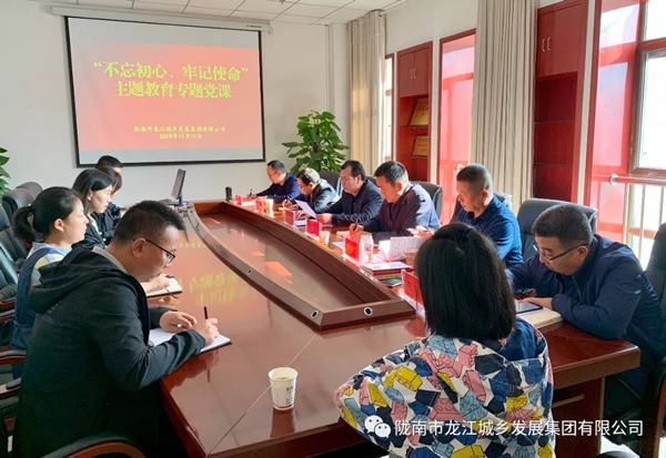 市龍江集團開展“不忘初心、牢記使命”主題教育專題黨課