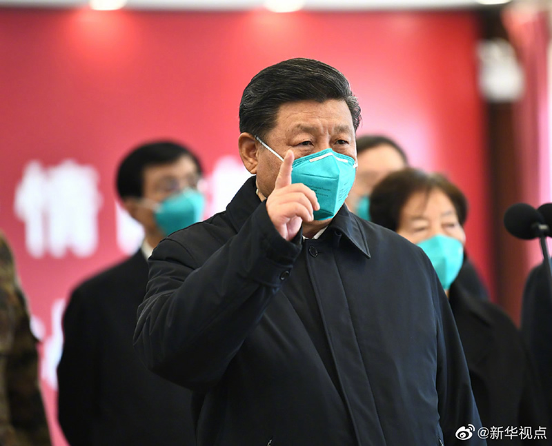 習近平考察火神山醫院，看望慰問患者和醫務工作者